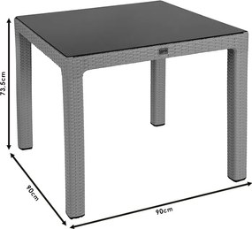 Τραπέζι Explore pakoworld με UV protection PP cappucino 90x90x73.5εκ