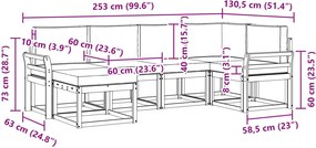 vidaXL Σειρά Καναπέ Εξωτερικού 6 pcs Λευκό και Κρεμ Πολυεστέρας