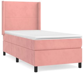 ΚΡΕΒΑΤΙ BOXSPRING ΜΕ ΣΤΡΩΜΑ ΡΟΖ 90X200 ΕΚ. ΒΕΛΟΥΔΙΝΟ 3132542