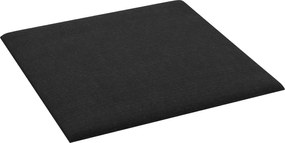 vidaXL Κεφαλάρι Τοίχου 12 pcs Μαύρο 30 x 30 cm ύφασμα