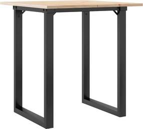 vidaXL Τραπέζι Τραπεζαρίας Πλαίσιο Ο Μασίφ Πεύκο/Ατσάλι