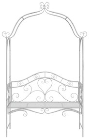 vidaXL Πάγκος  Λευκός Μέταλλο 121 x 48 x 200 εκ. Διακοσμητικά Ένθετα