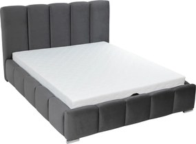 Επενδυμένο κρεβάτι Wizko 140Χ200Χ 112 CM ΜΑΥΡΟ