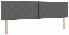vidaXL Υφασμάτινο Κεφαλάρι Geometric Σκούρο Γκρι 180 cm ύφασμα