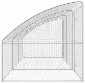 vidaXL Κλουβί Σκύλου 3 pcs Ασημί 6 x 2 x 2 m Γαλβανισμένος χάλυβας