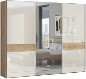 Ντουλάπα συρόμενη Giallo 280 με καθρέπτη