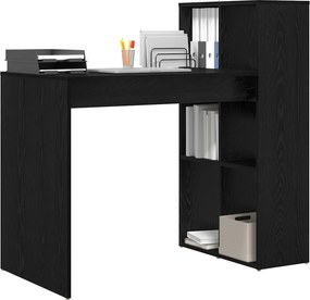 vidaXL Γραφείο Μαύρη Οξυά 108 x 55 x 103.5 εκ. Επεξεργασμένο ξύλο