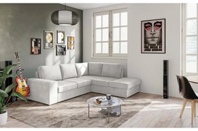 EDDI ΚΑΝΑΠΕΣ ΚΡΕΒΑΤΙ ΓΩΝΙΑ ΔΕΞΙΑ CREAM 248x213x90 - 70-0404