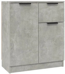 vidaXL Ντουλάπια 2 τεμ. Γκρι Σκυροδέματος 60x30x70 εκ. Επεξεργ. Ξύλο