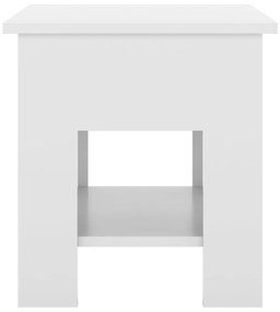 vidaXL Τραπεζάκι Σαλονιού Γυαλ. Λευκό 40x40x42 εκ. από Συνθετικό Ξύλο
