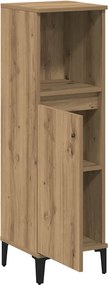 vidaXL Ντουλάπι μπάνιου Δρυς τεχνίτης 30x30x100 cm Κατασκευασμένο ξύλο