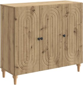 vidaXL Πλαϊνό γραφείο Artisan Δρυς 89 x 34,5 x 80 εκ
