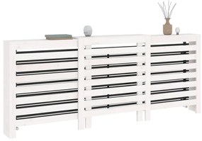 vidaXL Κάλυμμα Καλοριφέρ Λευκό 210x21x85 εκ. από Μασίφ Ξύλο Πεύκου