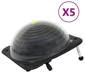 vidaXL Θερμαντικά Πισίνας Ηλιακά 5 τεμ. 75 x 75 x 36εκ. HDPE/Αλουμίνιο