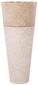 Νιπτήρας C7808.02 Μαρμάρινος Cone Sink Creme White Φ40x90Y εκ. 40x40x90 εκ.