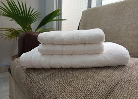 Πετσέτα Λευκή 100% Βαμβακερή Μπουντούρα 600gr PE600 - 80x150