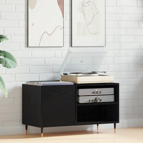 vidaXL Ντουλάπα Δισκογραφίας Μαύρο Δρυς 84,5x38x48 εκ Επεξεργασμένο Ξύλο