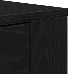 vidaXL Πλαϊνό γραφείο Μαύρη Οξυά 160 x 33 x 70 εκ. Επεξεργασμένο Ξύλο