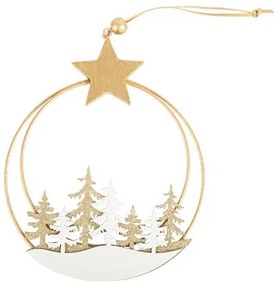 Beauty Home ΚΥΚΛΟΣ ΜΕ ΕΛΑΤΑ ΚΑΙ ΑΣΤΕΡΙ 16,5 x 19,5cm