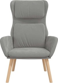 vidaXL Πολυθρόνα Relax Ανοιχτό Γκρι Βελούδινη