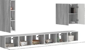 vidaXL Επιτοίχιο 6 pcs Γκρίζο Σονομα