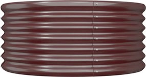vidaXL Ζαρντινιέρα Καφέ 80x80x36 εκ. Γαλβανισμένος χάλυβας