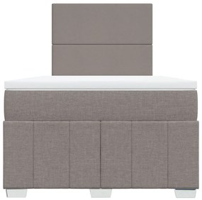 Κρεβάτι Boxspring με Στρώμα Taupe 120x200 εκ. Υφασμάτινο - Μπεζ-Γκρι