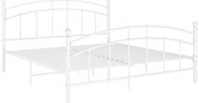vidaXL Πλαίσιο Κρεβατιού Λευκό 140 x 200 εκ. Μεταλλικό