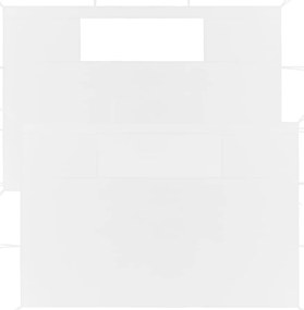 vidaXL Πλαϊνά για Κιόσκι με Παράθυρα 2 τεμ. Λευκά