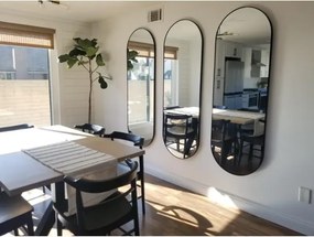Stewehome Διακοσμητικός καθρέφτης τοίχου MDF οβάλ 180x60 cm