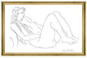 Κάδρο Naked Woman FA13432 60x40cm Black-White MindTheGap Οριζόντιοι Ξύλο,Γυαλί