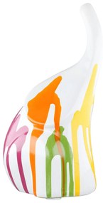 Φιγούρα Elephant "Colori" Κεραμικό Multi- Coloured Λευκό PU 11.5x8x19cm