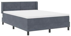 vidaXL Κρεβάτι με Ελατήρια και Στρώμα Μαύρο 100x200 εκ. Βελούδο