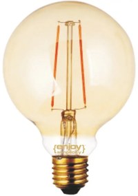 Λαμπτήρας Led Filament Amber Dimmable G95-2 E27  2,5w 2000K 200lm Ø95xH135mm Enjoy EL822110