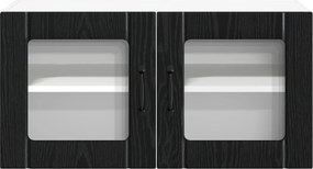vidaXL Ραφιέρα τοίχου LUCCA Μαύρη Δρυς 80 x 31 x 40 εκ