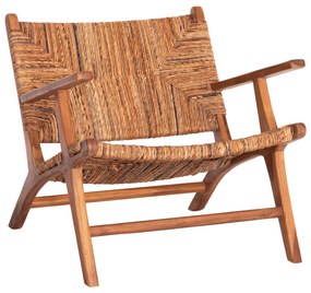 Καρέκλα - Πολυθρόνα TONDO C9914 Ξύλο TEAK - Ψάθα απο σχοινί Μπανάνας Φυσικό 69x74x68Υ εκ. 69x74x68 εκ.