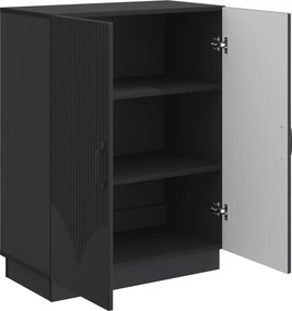vidaXL Πλαϊνό γραφείο Μαύρο 66 x 34,5 x 87 εκ. Επεξεργασμένο Ξύλο