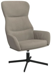 vidaXL Πολυθρόνα Relax Ανοιχτό Γκρι Βελούδινη
