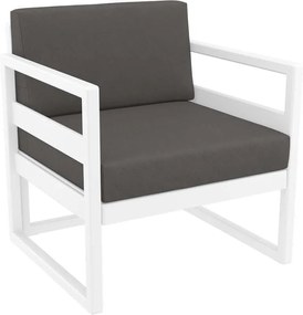SIESTA MYKONOS ΜΑΞΙΛΑΡΙ ΠΛΑΤΗΣ DARK GREY 65Χ35Χ16/9εκ.20.0468