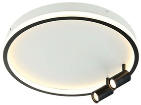 Φωτιστικό Οροφής - Πλαφονιέρα 22014 Φ50,6x15cm Dim Led 6700Lm 71W 3000K Black-White