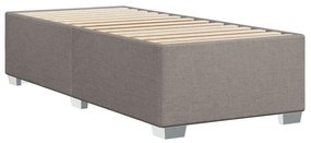 Κρεβάτι Boxspring με Στρώμα Taupe 90x200 εκ. Υφασμάτινο - Μπεζ-Γκρι