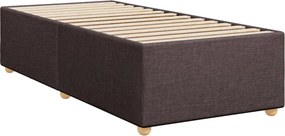 vidaXL Κρεβάτι Boxspring με Στρώμα Σκούρο Καφέ 80x200 εκ. Υφασμάτινο