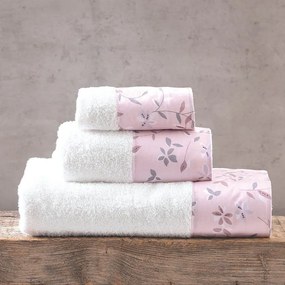 Πετσέτες Carlin Σε Κουτί (Σετ 3τμχ) Pink Ρυθμός Σετ Πετσέτες 70x140cm 100% Βαμβάκι
