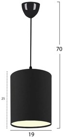 ΦΩΤΙΣΤΙΚΟ ΟΡΟΦΗΣ ΜΑΥΡΟ HM7623.02