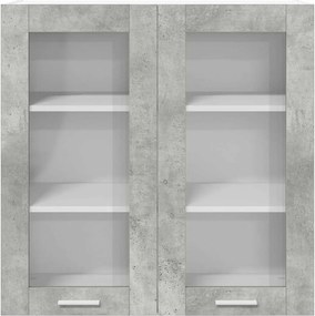 vidaXL Κρεμαστό ντουλάπι Σκυρόδεμα Γκρι 80 x 31 x 80 εκ.