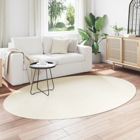 vidaXL Χαλί 'HUARTE' Κρεμ 160x230 εκ. Οβάλ
