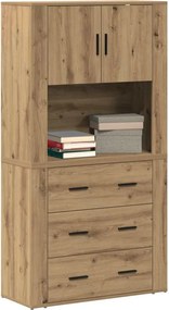 vidaXL Highboard Artisan Oak 80 x 33 x 150 εκ Επεξεργασμένο Ξύλο