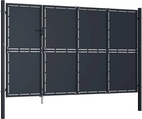vidaXL Πόρτα Κήπου Ανθρακί 350x175 εκ. από Ατσάλι