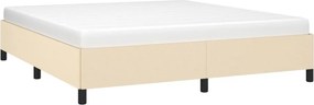 vidaXL Σκελετός Κρεβατιού Χωρίς Στρώμα Κρεμ 180x200 εκ. Υφασμάτινο