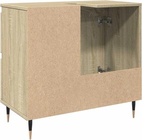 vidaXL Ντουλάπι Νιπτήρα Μπάνιου Sonoma Δρυς 65x33x60 εκ. Επεξ. Ξύλο